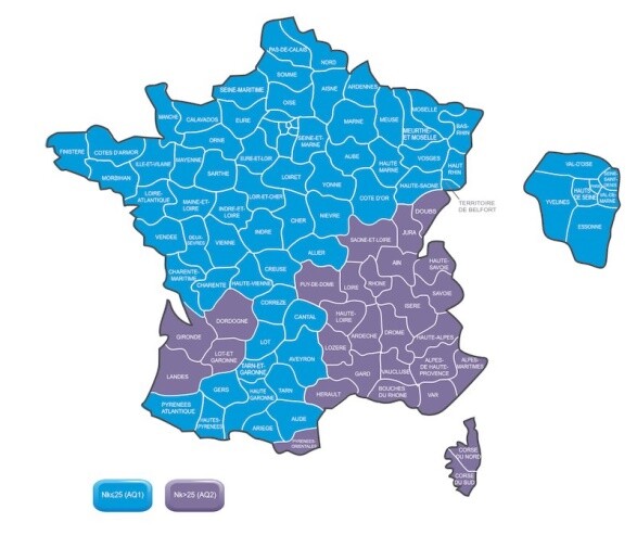 niveau kéraunique en France métropolitaine