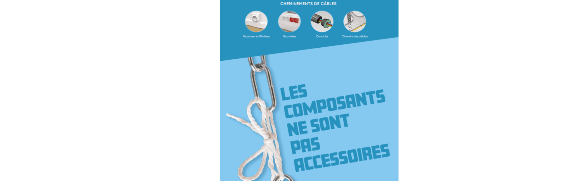 composants dans le cheminement de câbles
