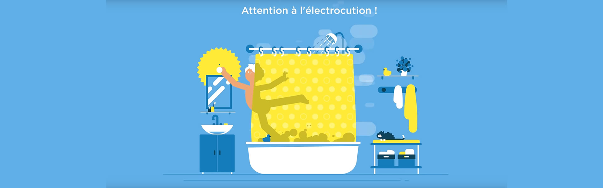 Tout mouillé et électricité, décharge assurée !