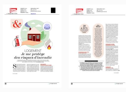 illustration document femme actuelle sécurité incendie
