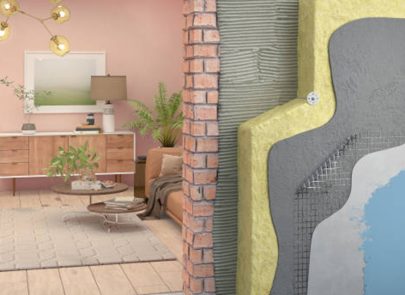 imade d un salon d inteireur avec des couelur bleu jaune gris