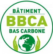 Logo du label Bâtiment Bas Carbone Neuf (BBCA) – certification de performance environnementale